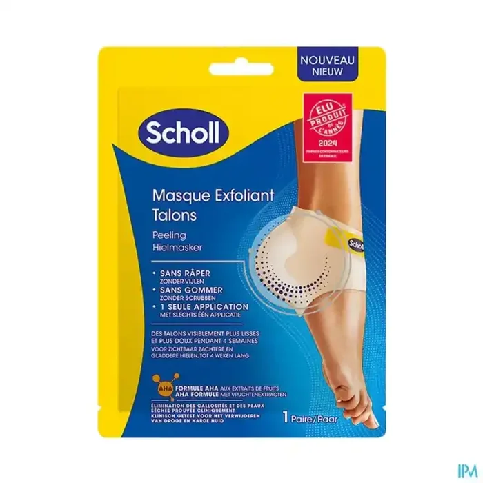 Scholl masque chaussette exfoliant talon x2