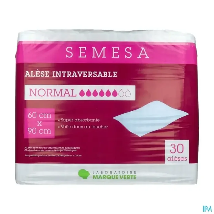 Semesa aleses absorbantes intraversable normal 60cm x 90cm 30