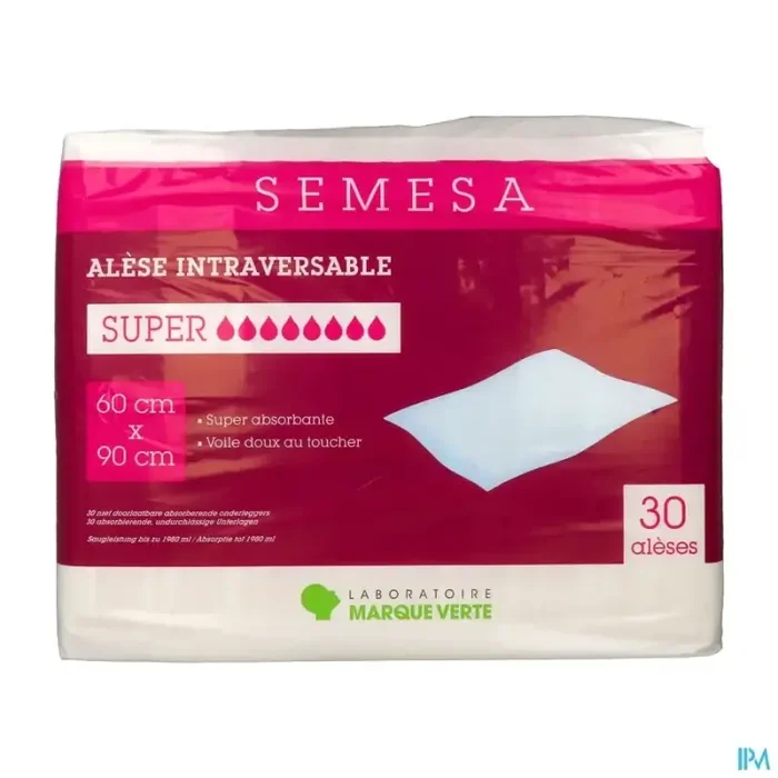 Semesa aleses absorbantes intraversable super 60cm x 90cm 30