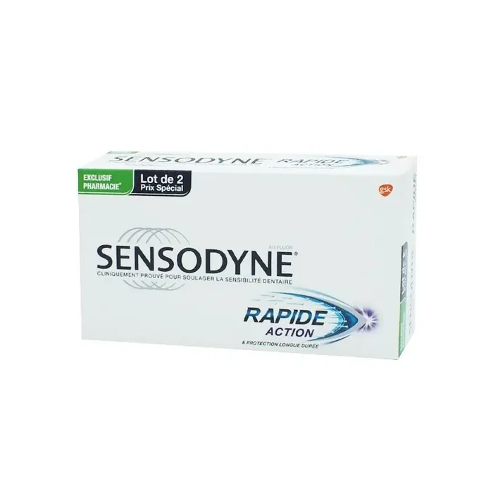 Sensodyne dentifrice rapide action 2x75ml