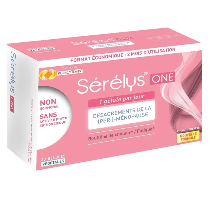 Sérélys One – Meno Désagréments de La (Péri)-Ménopause – Non hormonal – 30 gélules