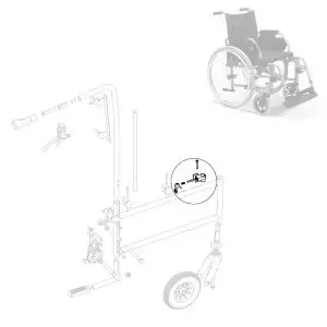 Serrure accoudoir – avant Droit – Fauteuil roulant Eclips