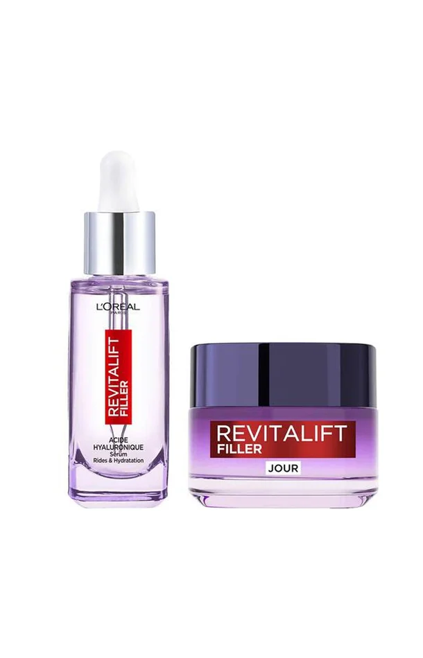 Sérum & crème de jour anti-rides – Revitalift Filler – Visage