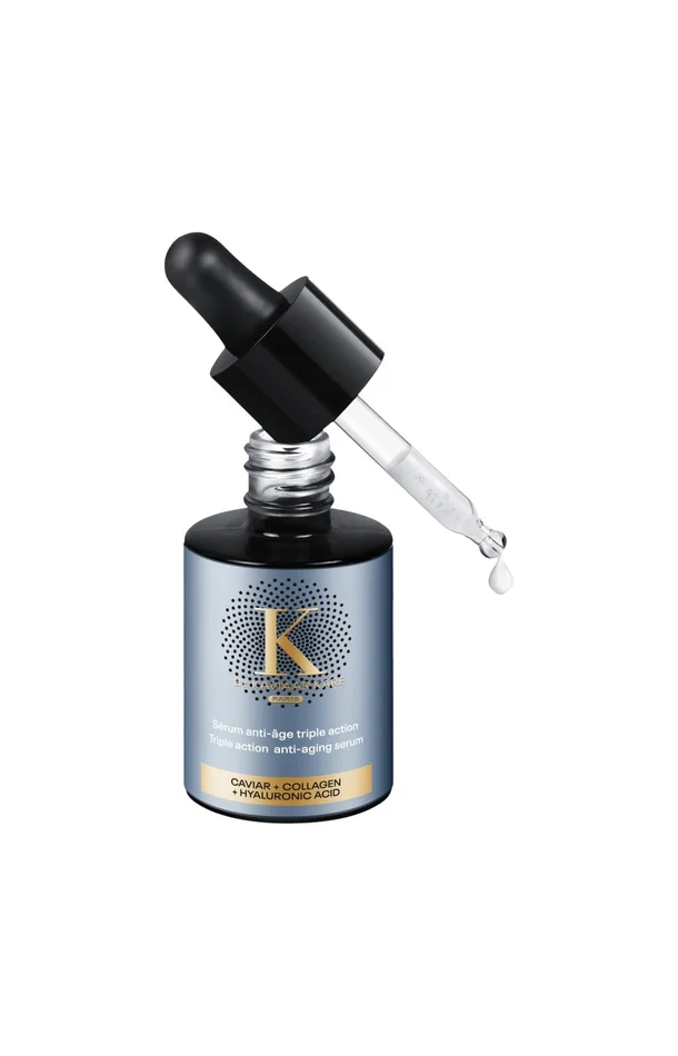 Sérum anti-âge triple action – Caviar, acide hyaluronique & collagène – 30 ml