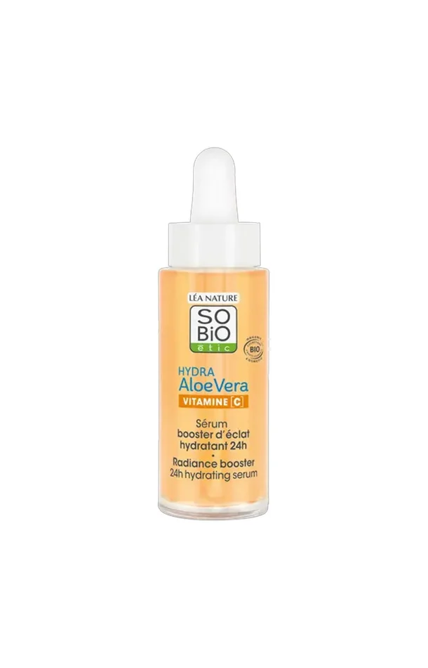 Sérum booster d’éclat hydratant – Aloe vera & vitamine C – Visage – 30 ml