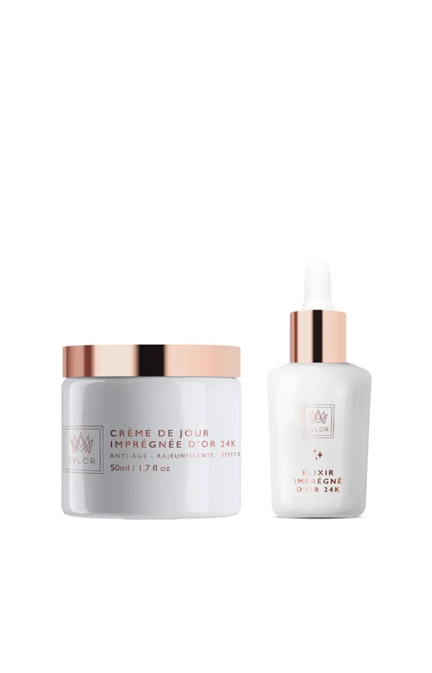 Sérum hydratant & crème de jour anti-âge – Or 24k – Visage