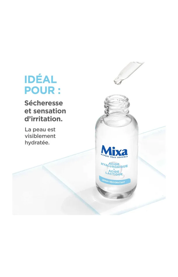 Sérum réhydratant – Acide hyaluronique & lactique – Peaux déshydratées