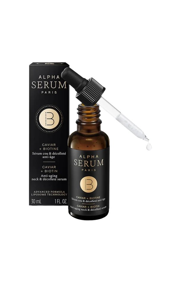 Sérum revitalisant – Caviar & biotine – Cou & décolleté – 30 ml