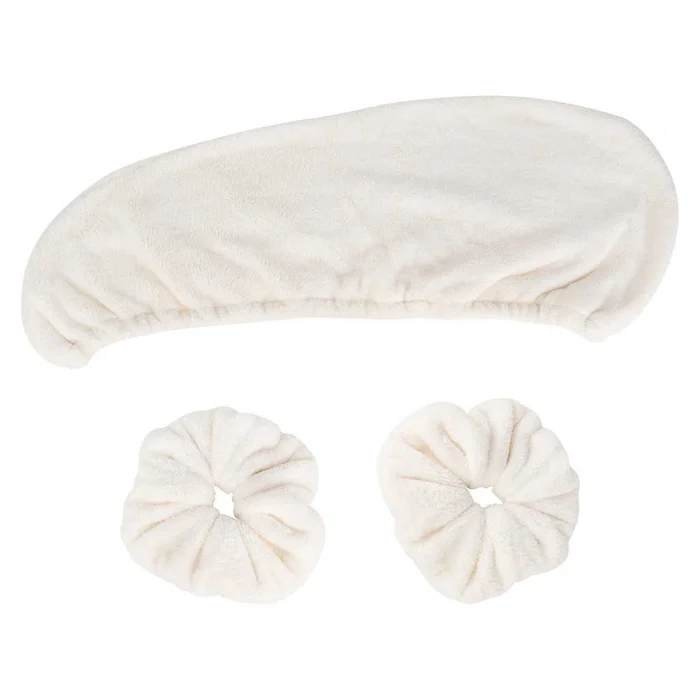 Serviette & chouchous en microfibre – Cheveux – 3 produits