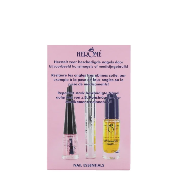 Set Après la Pose d’Ongles en Gel – Ongles Très Abimés