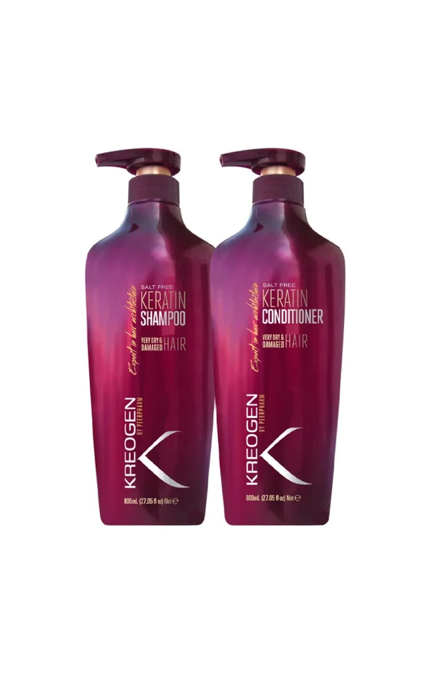 Shampoing & après-shampoing nourrissants – Kératine – Cheveux secs et abîmés