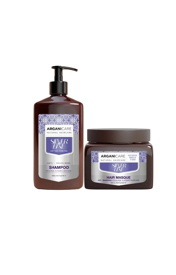 Shampoing & masque neutralisants – Argan – Cheveux blonds et colorés – 2 produits