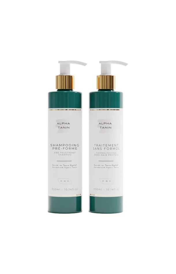 Shampoing & traitement lissant – Huile de tanin & kératine – 2 x 300 ml
