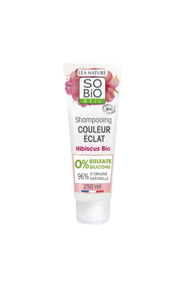 Shampoing couleur éclat bio – Cheveux colorés ou méchés – 250 ml
