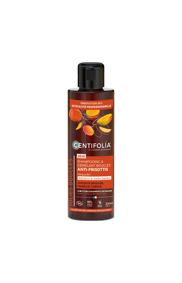 Shampoing démêlant bio – Mangue – Cheveux bouclés & frisés – 200 ml