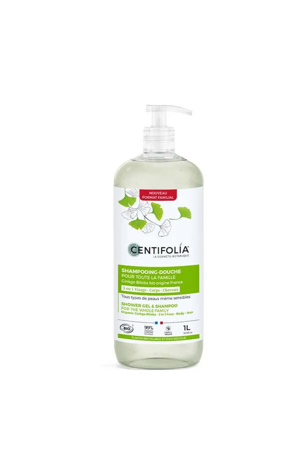 Shampoing-douche bio – Ginkgo biloba – Corps & cheveux – 1l