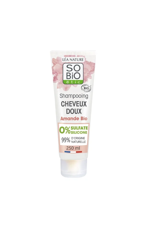Shampoing hydratant bio – Lait d’amande & protéines de riz – 250 ml