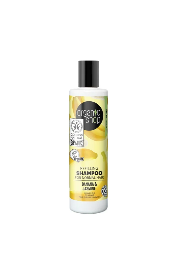 Shampoing nourrissant – Banane & jasmin – Cheveux normaux – 280 ml