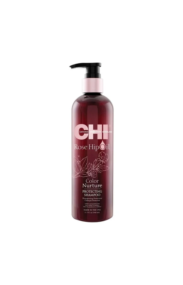Shampoing protecteur – Huile de rose musquée – Cheveux colorés – 340 ml