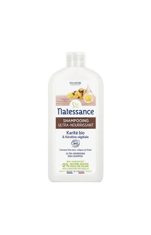 Shampoing ultra-nourrissant – Karité & kératine végétale – Cheveux crépus ou frisés – 500 ml