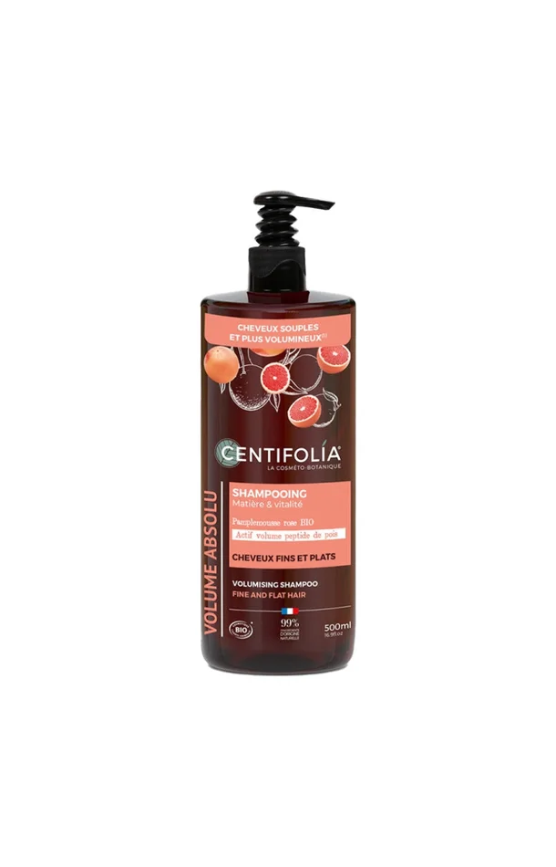 Shampoing volume bio – Pamplemousse rose – Cheveux fins – 500 ml