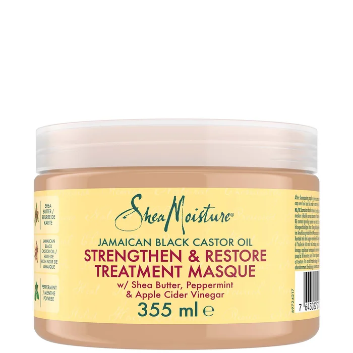 Shea Moisture Masque Stimulant & Réparateur Intense à L'huile de Ricin Noir de Jamaïque (340g)