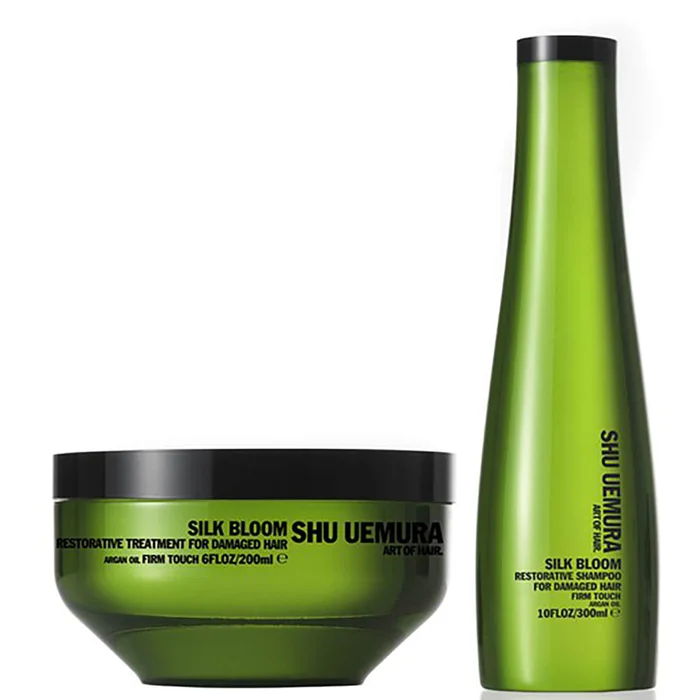 Shu Uemura Art of Hair Silk Bloom duo réparateur – shampooing (300ml) et traitement réparateur (200ml)