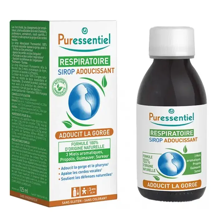 Sirop Adoucissant Respiratoire – Adoucit la gorge – Flacon 125ml