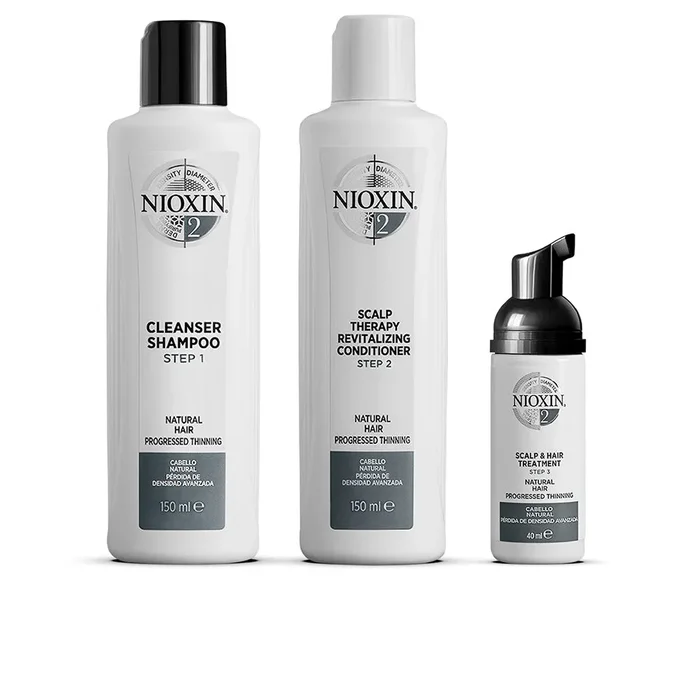 SISTEMA 2 – Kit – Tratamiento para Cabello Natural con Pérdida de Densidad 3 pz