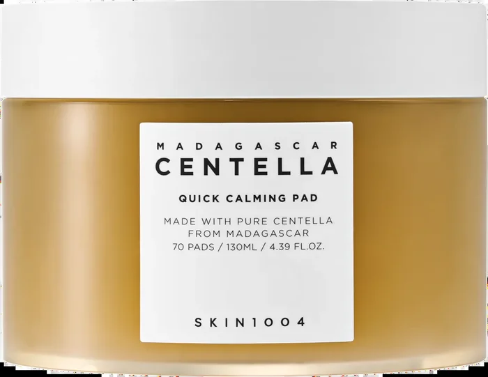 SKIN1004 Madagascar Centella Quick Calming Pad 70ea, 130ml, Effets Calmants Rapides Apaisant pour Peaux Sensi