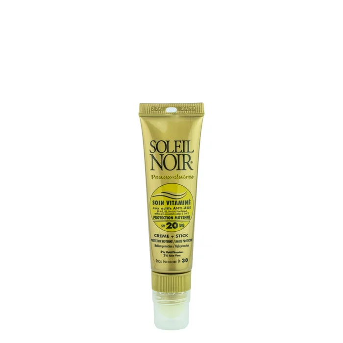 Soin Vitaminé Crème SPF20 + Stick SPF30 – Peaux Claires 20 ml + 2 g