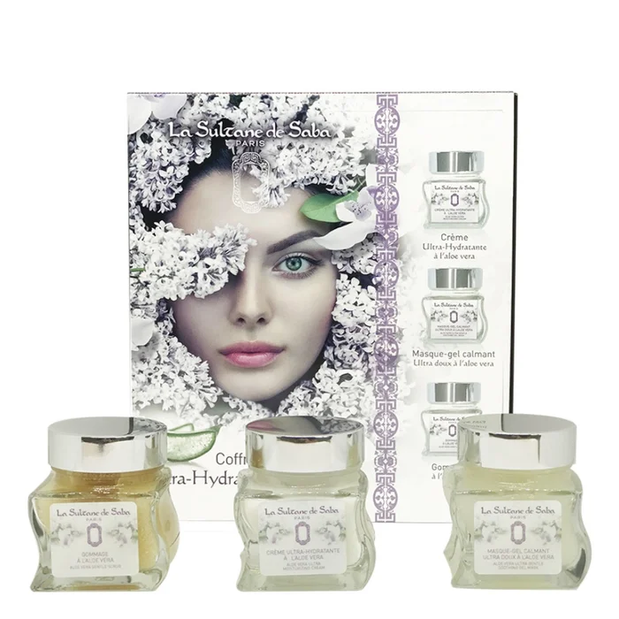Soins Visage &agrave; l’Alo&eacute; V&eacute;ra – Coffret Gommage + Masque-Gel + Cr&egrave;me 3 x 50ml