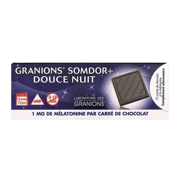 Somdor+ douce nuit 15 carrés de chocolat