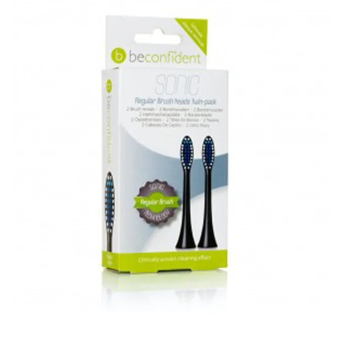 SONIC TOOTHBRUSH HEADS REGULAR BLACK coffret 2 pz