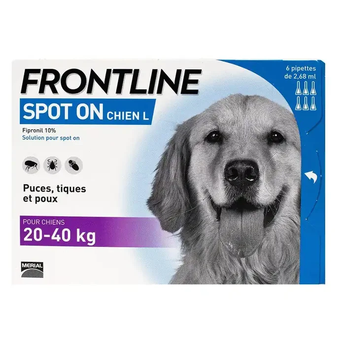 Spot on chien 20-40kg 6 pipettes