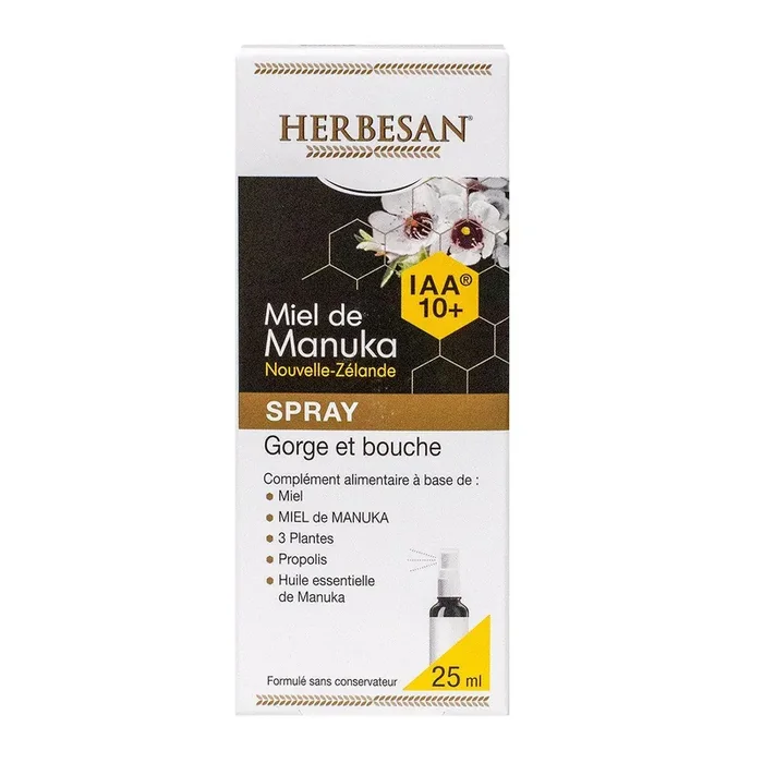 Spray gorge & bouche Miel de Manuka 25ml