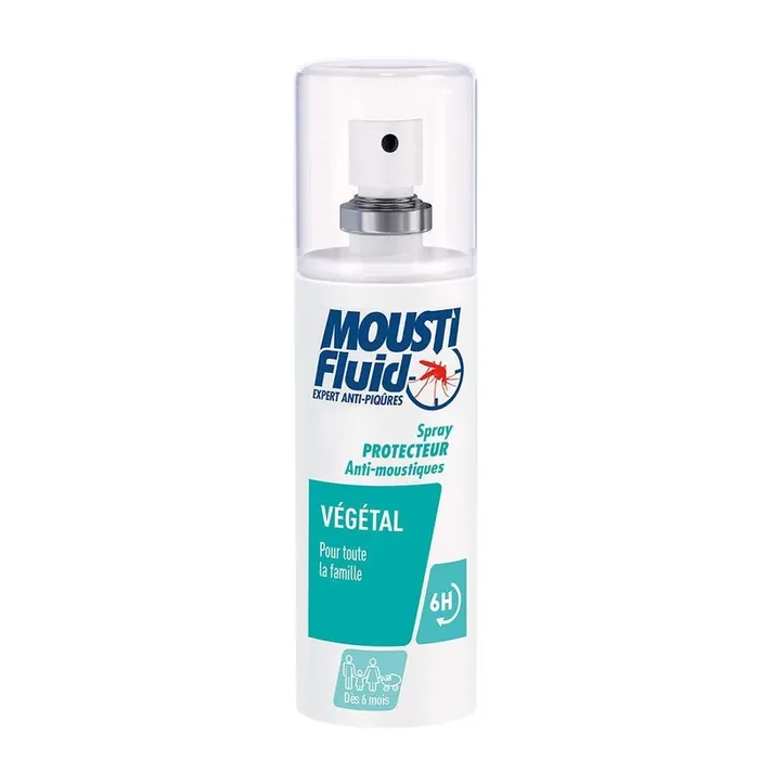 Spray protecteur anti-moustiques végétal 75ml Pour toute la famille Moustifluid