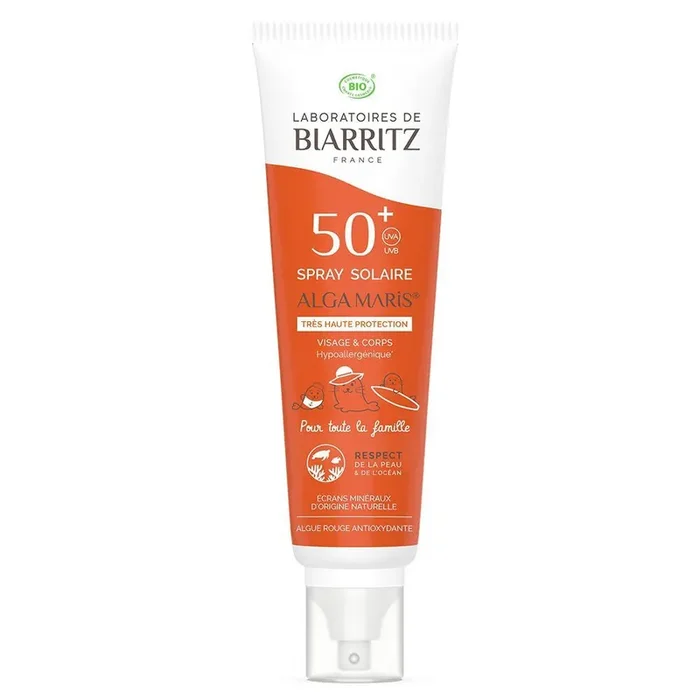 Spray Protecteur SPF50+ Bio Idéal pour toute la famille 150ml Soins Solaires Laboratoires De Biarritz
