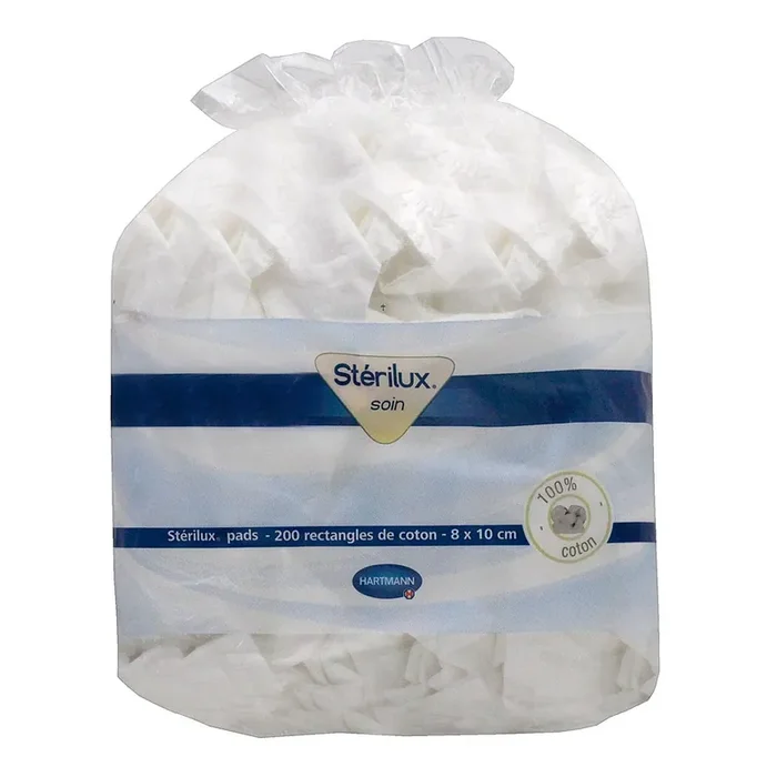 Stérilux Pads 200 rectangles coton