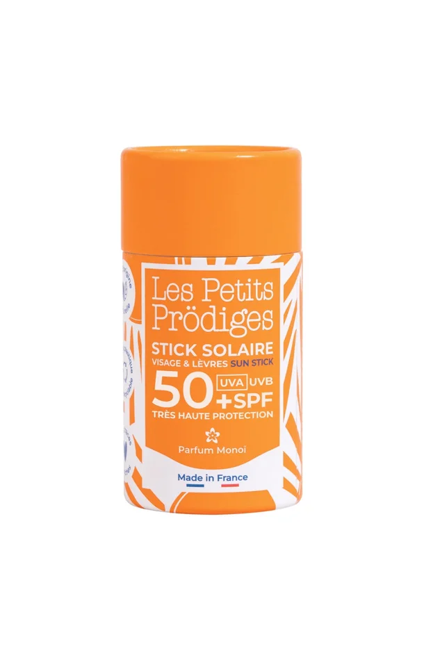 Stick solaire SPF 50+ – Monoï – Visage & lèvres – 15 g