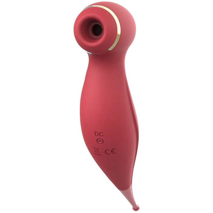 Stimulateur clitoridien par succion & vibromasseur point G – 10 modes – Rouge