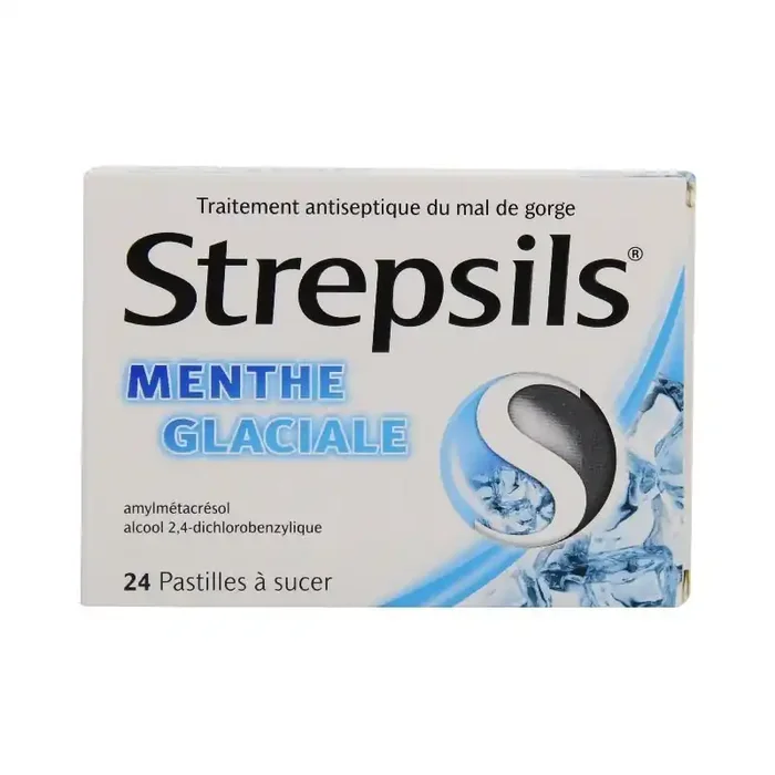 Strepsils Menthe Glaciale 24 pastilles a sucer