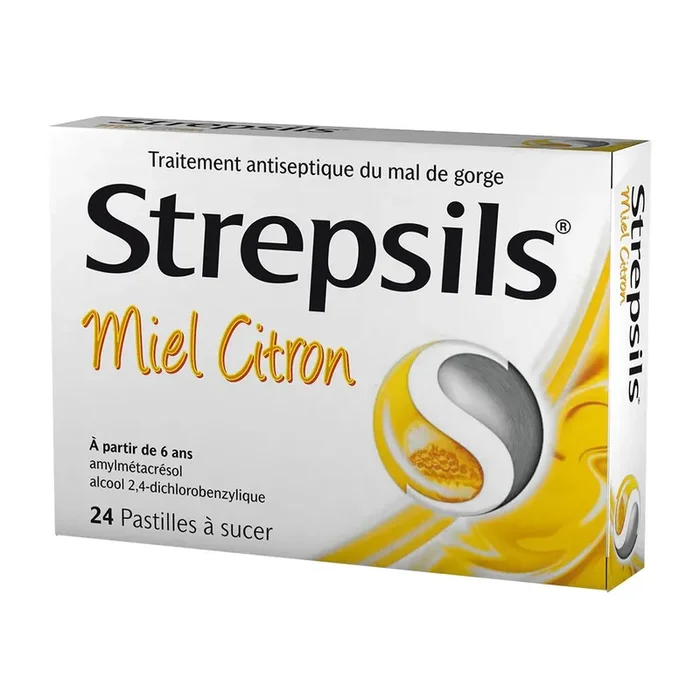 Strepsils Miel Citron – Mal de gorge – 24 pastilles