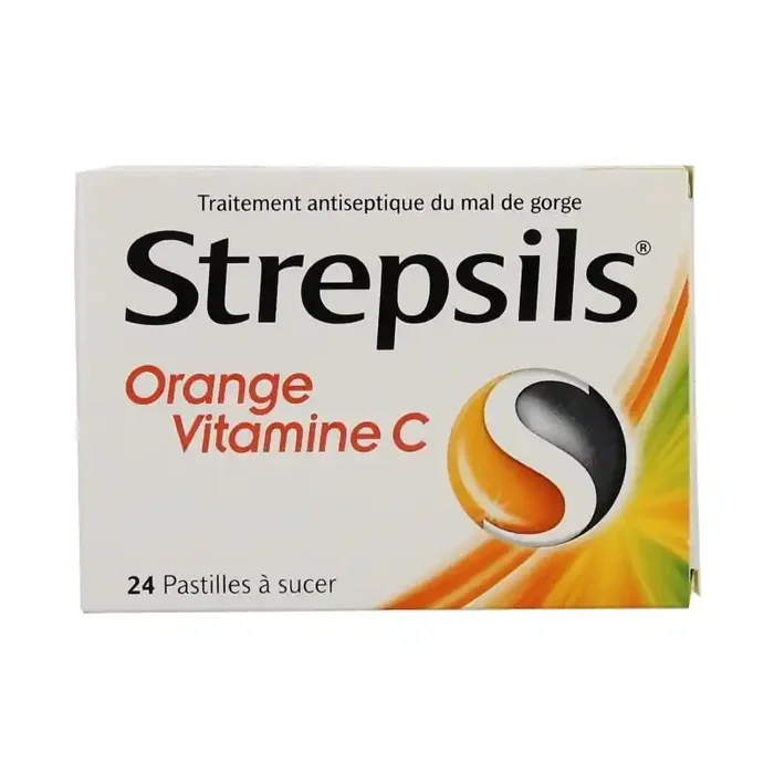Strepsils Orange Vitamine C 24 Pastilles a Sucer