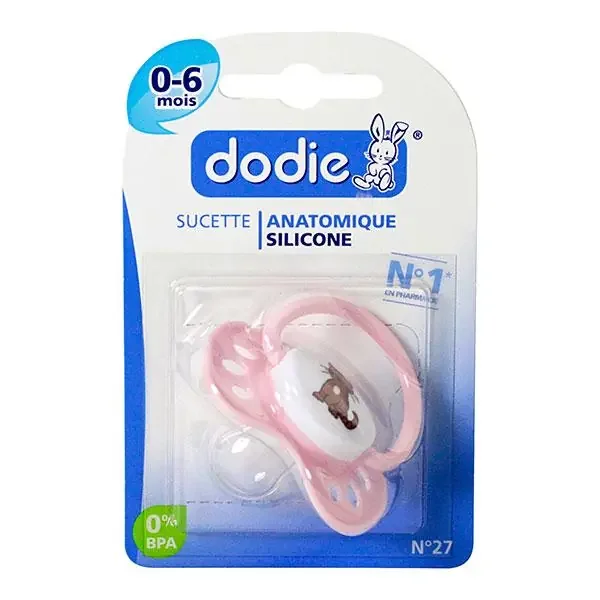 Sucette anatomique 0-6m n°27 silicone canard/girafe/chaton