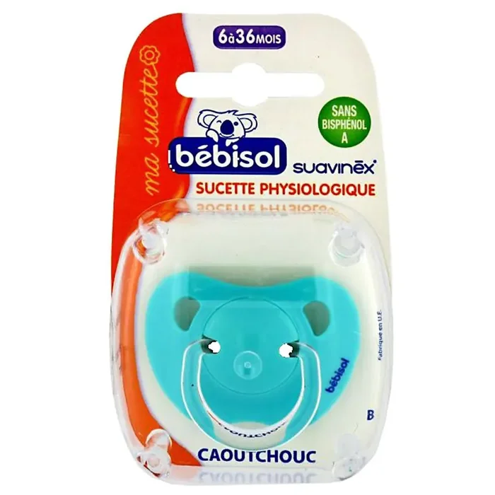 Sucette physiologique caoutchouc 6-36 mois