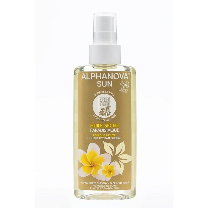 Sun Huile Seche Paradisiaque Monoi De Tahiti Et Huile D‘argan Bio 125ml Alphanova