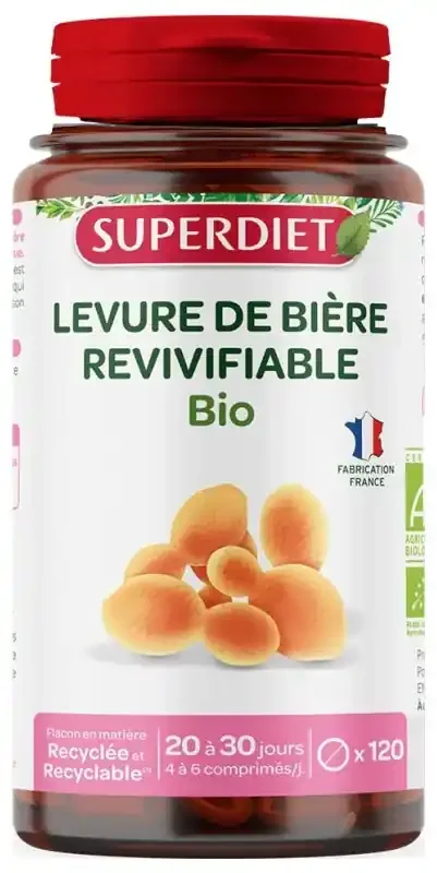 Superdiet Levure de Bière Bio 120 Unités
