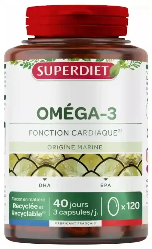 Superdiet Oméga 3 – 120 Capsules
