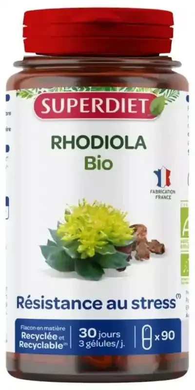 Superdiet Rhodiola Bio – 90 Gélules